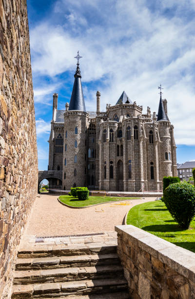 The Episcopal Palace of Astorga, in León, Spain, is a neo-Gothic building. It was designed by the modernist architect Antoni Gaudí