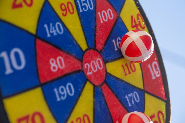 istock red ball on a colorful fabric kids target 1168792633
