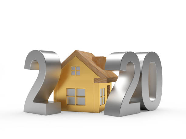 istock 2020 silver numbers and golden house icon 1168793857