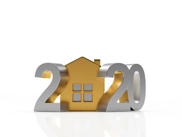 istock 2020 silver numbers and golden house icon 1168793872