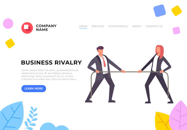 istock Rivalry in business flat graphic design banner poster vector concept illustration 1168795823