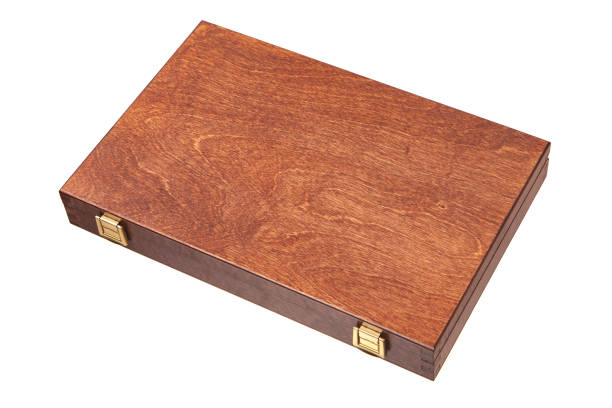 istock Wooden box with gilded locks. Luxury packaging for anything. 1168796655