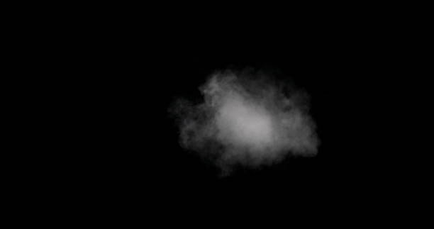 istock White Smoke Trail Isolated on Black Background 1168796888
