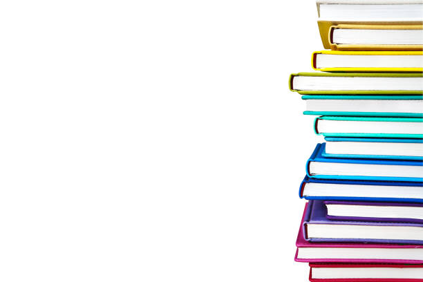 istock Books with Colorful Book Covers Isolated on White 1168799292