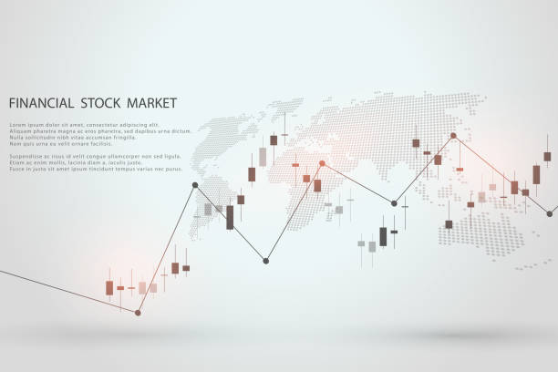 ilustrações de stock, clip art, desenhos animados e ícones de stock market graph or trading chart for business and financial concepts, reports and investment on grey background . vector illustration - trading board illustrations