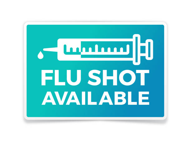 독감 예방 주사 가능 - injecting cold and flu flu virus vaccination stock illustrations