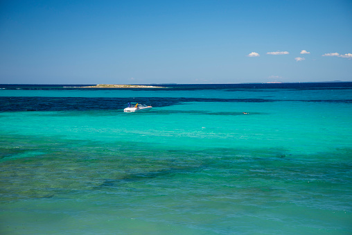 Holidays in Croatia, blue lagoon with clear water