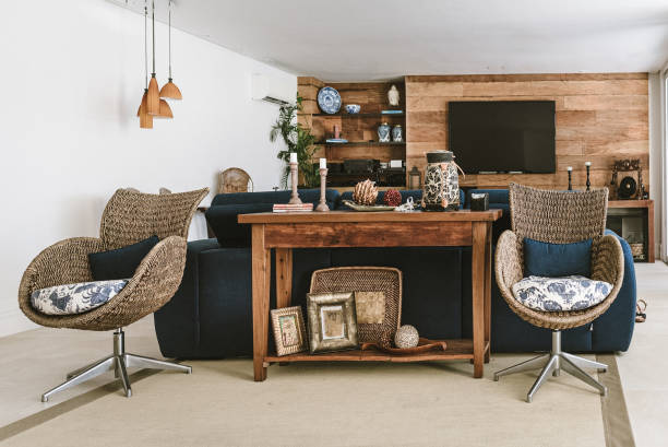istock Living room with wicker chairs 1168807474