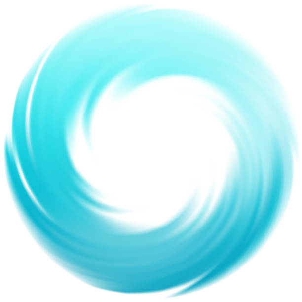 illustrazioni stock, clip art, cartoni animati e icone di tendenza di sfondo vortice vettoriale blu onde di colore dell'acqua di mare in un cerchio - swirl liquid vortex water