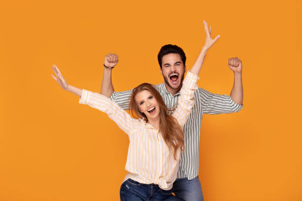 istock Beautiful couple smiling, posing together. 1168810803