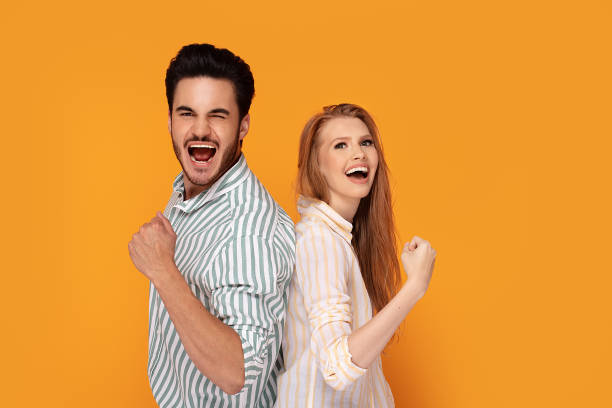 istock Beautiful couple smiling, posing together. 1168810908