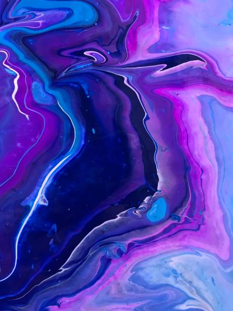 istock Blue Purple Marble Abstract Paint 1168813009