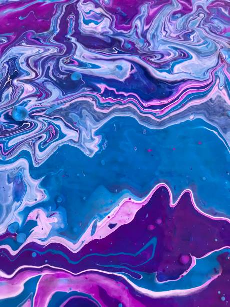 istock Blue Purple Marble Abstract Paint 1168813013