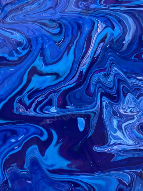 istock Blue Purple Marble Abstract Paint 1168813017
