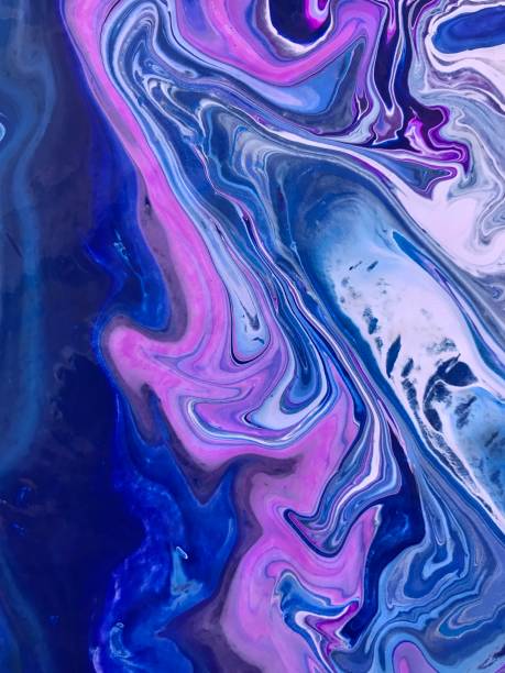 istock Blue Purple Marble Abstract Paint 1168813024
