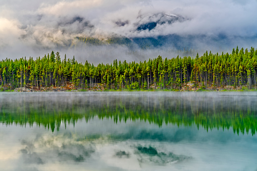 Herbert Lake in Banff National Park in the Canadian Rockies