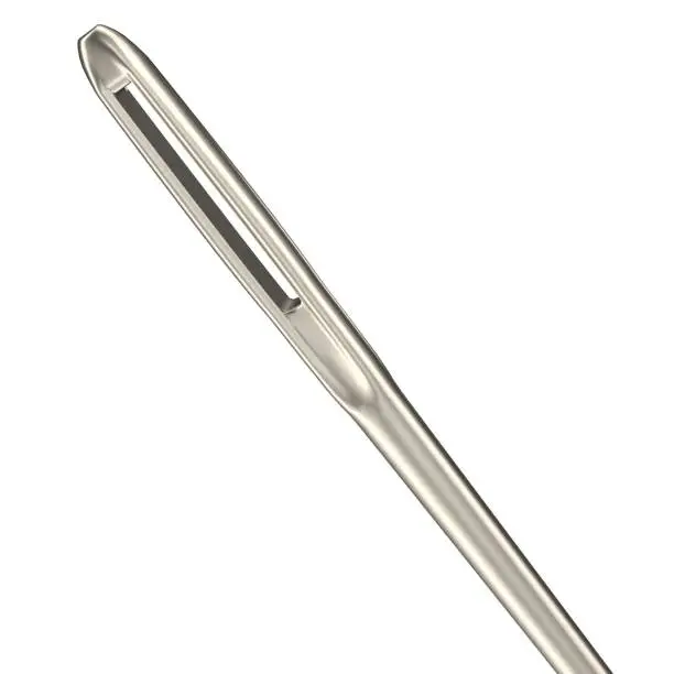 3D rendering illustration of a sewing needle