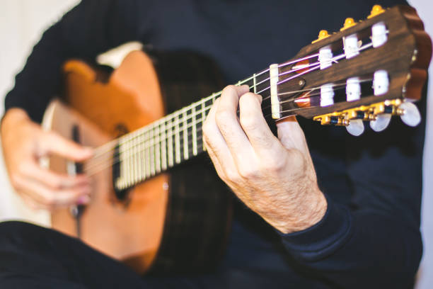 istock guitar lessons, musician plays on stage 1168824471