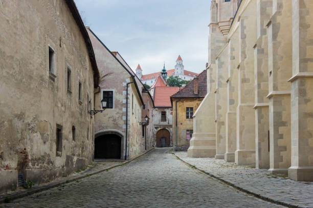 istock Cobbled Street, Bratislava, Slovakia 1168826333