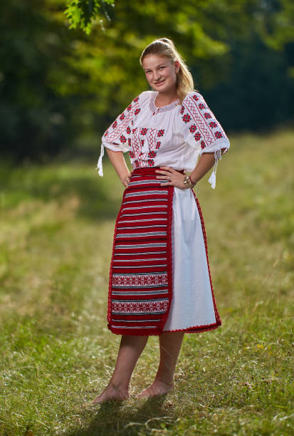 istock Girl in traditional Romanian costume 1168827556