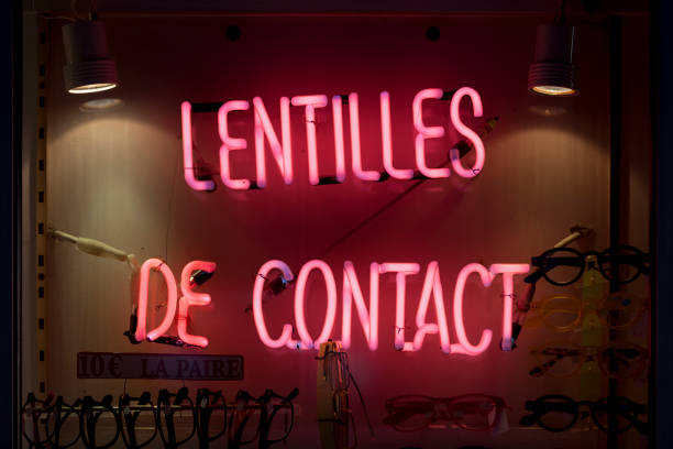 istock Neon light - Contact lenses 1168827609