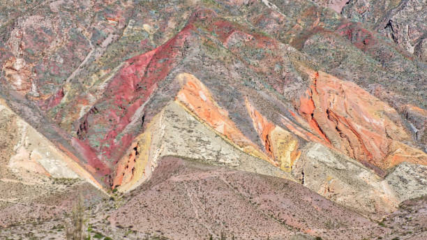 argentina, scenic quebrda humahuaca colorful mountains - photography north america cactus plant fotografías e imágenes de stock