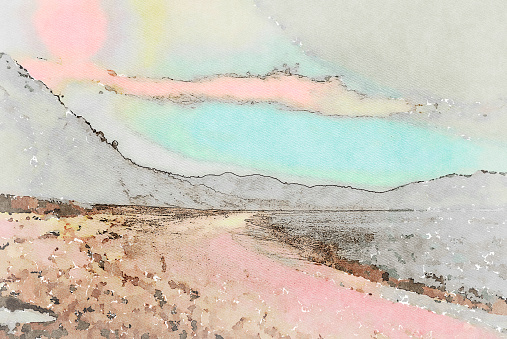 This is my Photographic Image of a Beach Background in a Watercolour Effect. Because sometimes you might want a more illustrative image for an organic look.