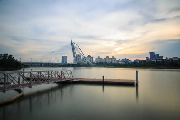 Photo of Jetty at lakeside during sunset at Pullman, Putrajaya,