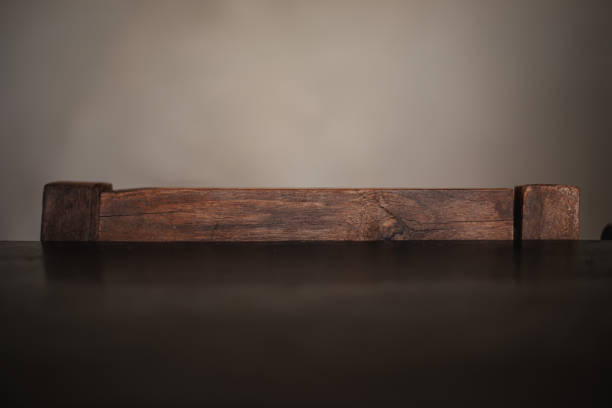 istock Black table and chairs stacked together 1168863140