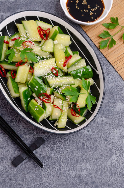 istock Chinese cucumber salad with spices 1168866192