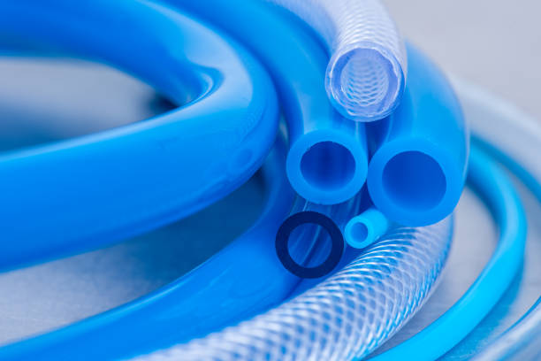 Flexible PVC Tubing Hose Flexible PVC Tubing Hose Close-up plastic tube stock pictures, royalty-free photos & images