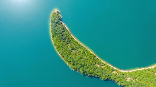 istock Aerial view on Green hills around Vacha dam. 1168871648