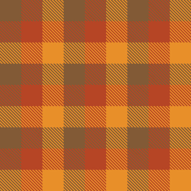 illustrazioni stock, clip art, cartoni animati e icone di tendenza di autunno tartan autunno senza cuciture modello plaid. - gingham pattern