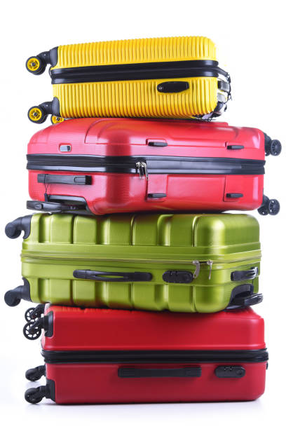 istock Travel suitcases isolated on white background 1168877523