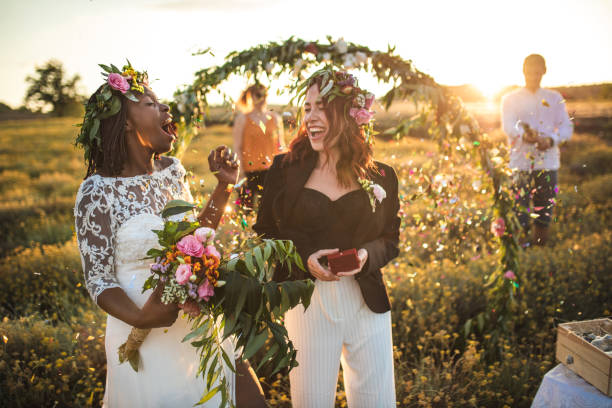 istock Gay couple enjoying their wedding ceremony 1168885095