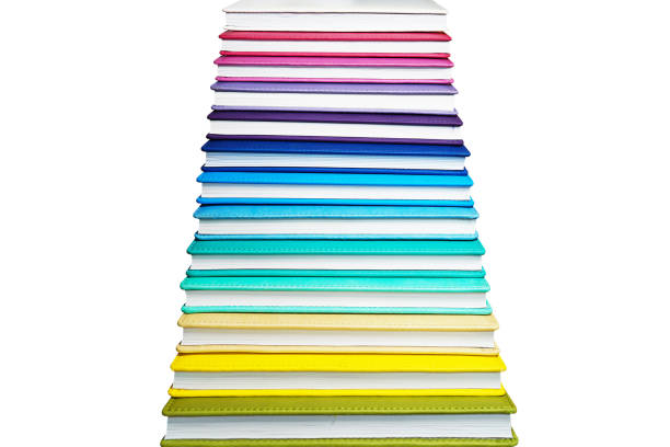 istock Books with Colorful Book Covers Isolated on White 1168885140