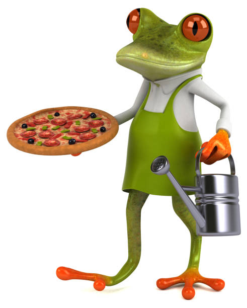 istock Fun frog gardener - 3D Illustration 1168886893