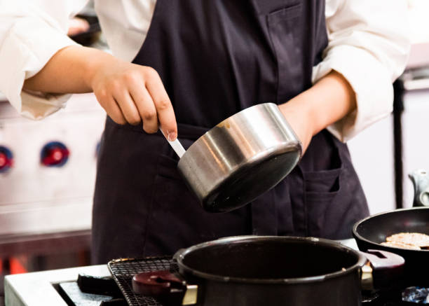 istock Chef cooking, Chef preparing food in the kitchen, closeup 1168890834