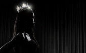 Miss Pageant Contest silhouette with Diamond Crown