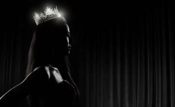 Photo of Miss Pageant Contest silhouette with Diamond Crown