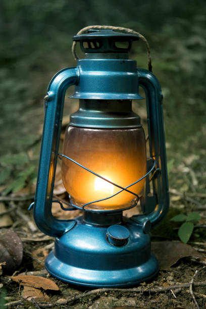 istock Antique oil lamp inside the forest 1168895937