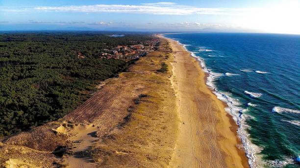 Above the Landes coast near Seignosse