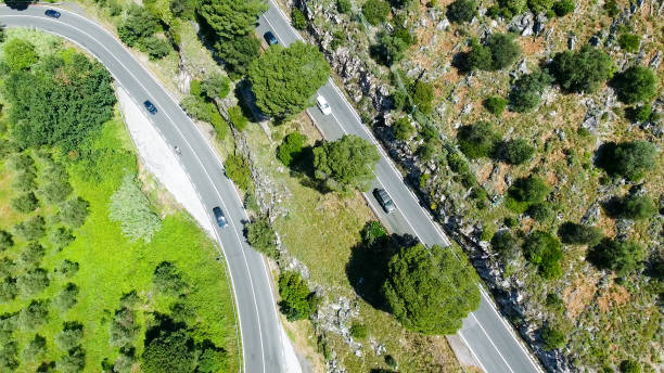 istock Road on the hill, aerial view 1168899818