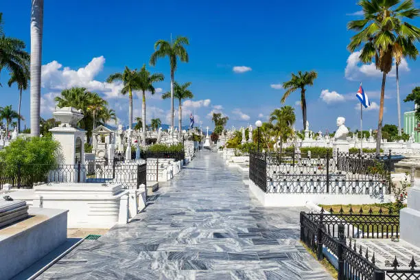 Cuba - the main cemetery of Santiago de Cuba. Santa Ifigenia cemetery.