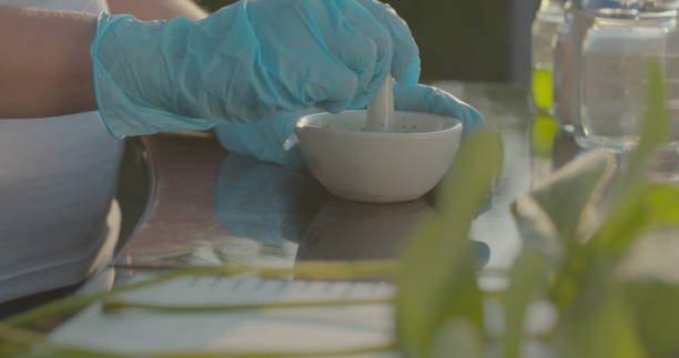 istock Biologist or agronomist, takes analyzes in the fields. 1168903673