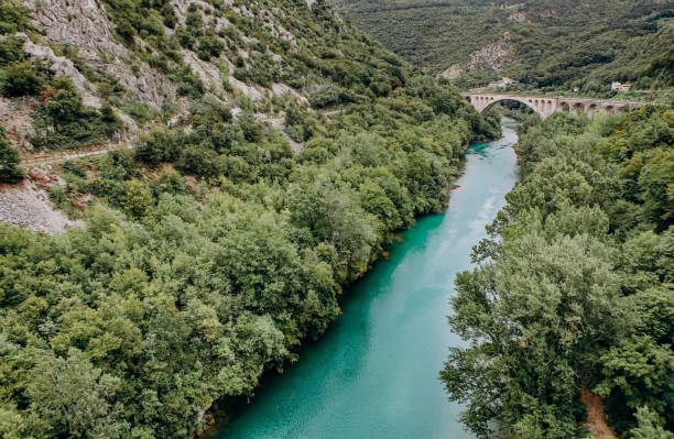 istock turquoise mountain river aqueduct bridge roads colorful 1168904208