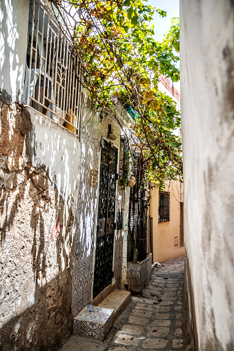 Old Tunisian street. Medina of Sousse. Tunisia.