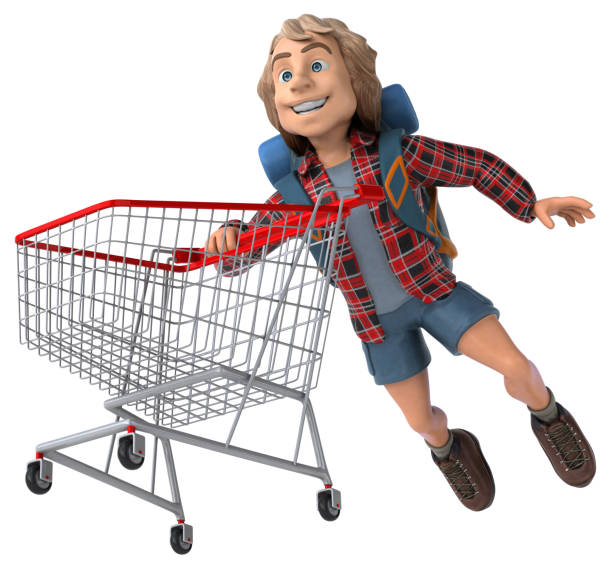 istock Man solo traveling backpacker - 3D Illustration 1168905985