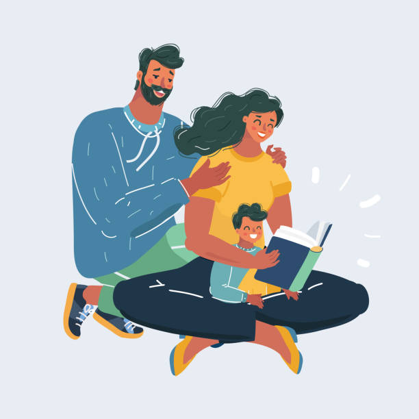 Family Reading Clip Art