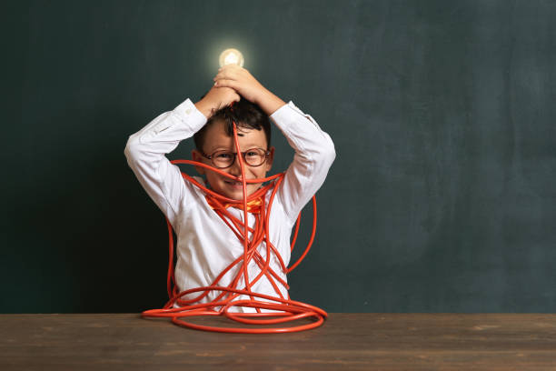 istock The child finds the solution in difficult situation and finds the idea 1168916014